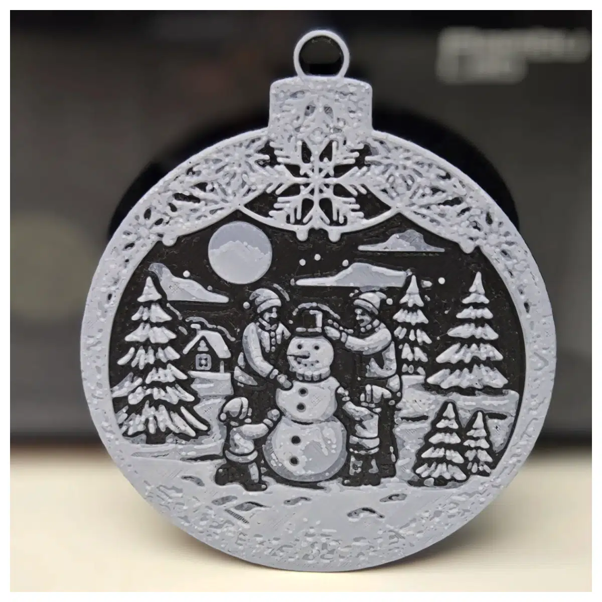 Snow Ornaments Christmas Balls Family Snowman Decoration Spherical Christmas Decorations Christmas Gift Festive Decor
