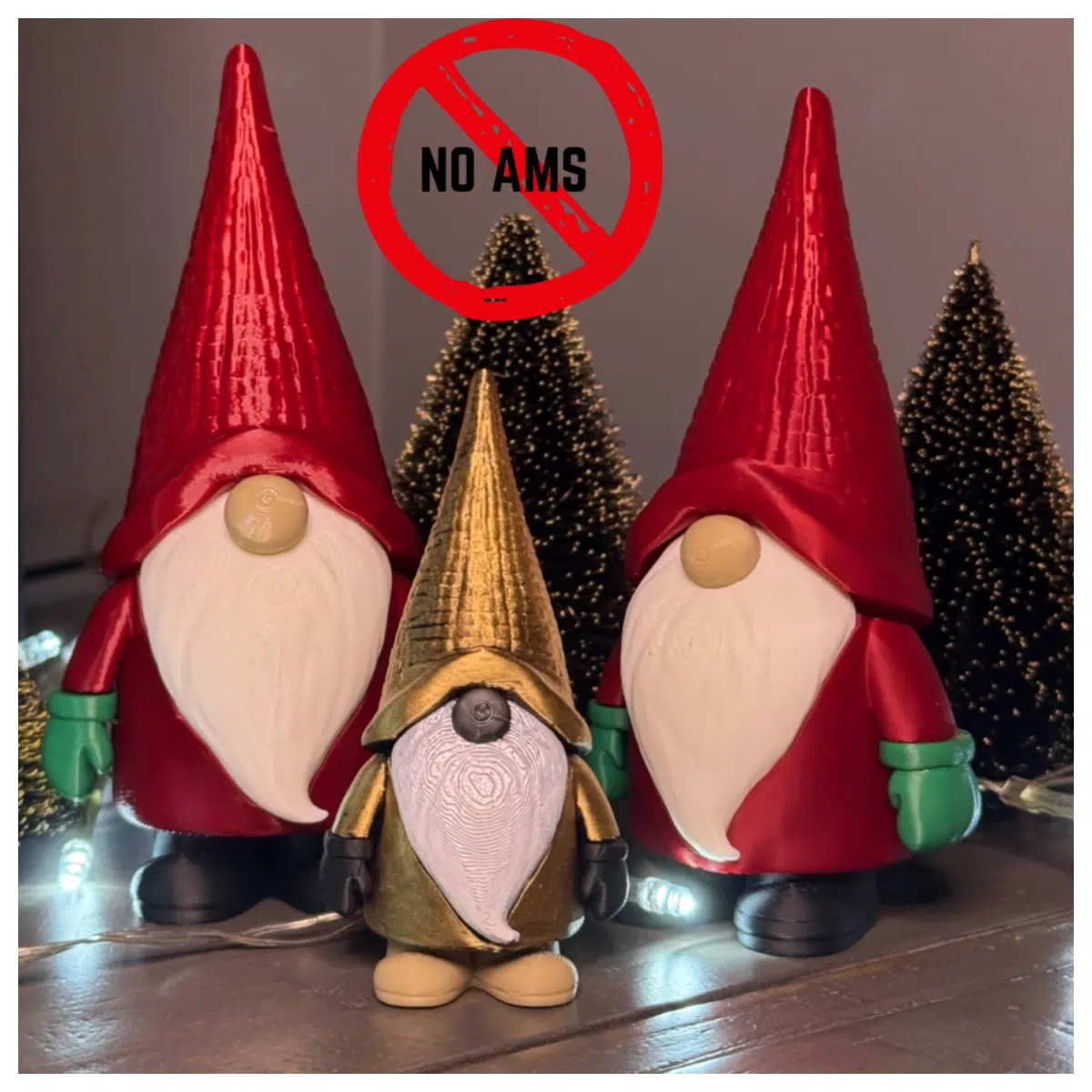 Christmas Gnome Model Assembly Toy Multi Part Print Festive Decoration Kids DIY Craft Christmas Gift Holiday Decor