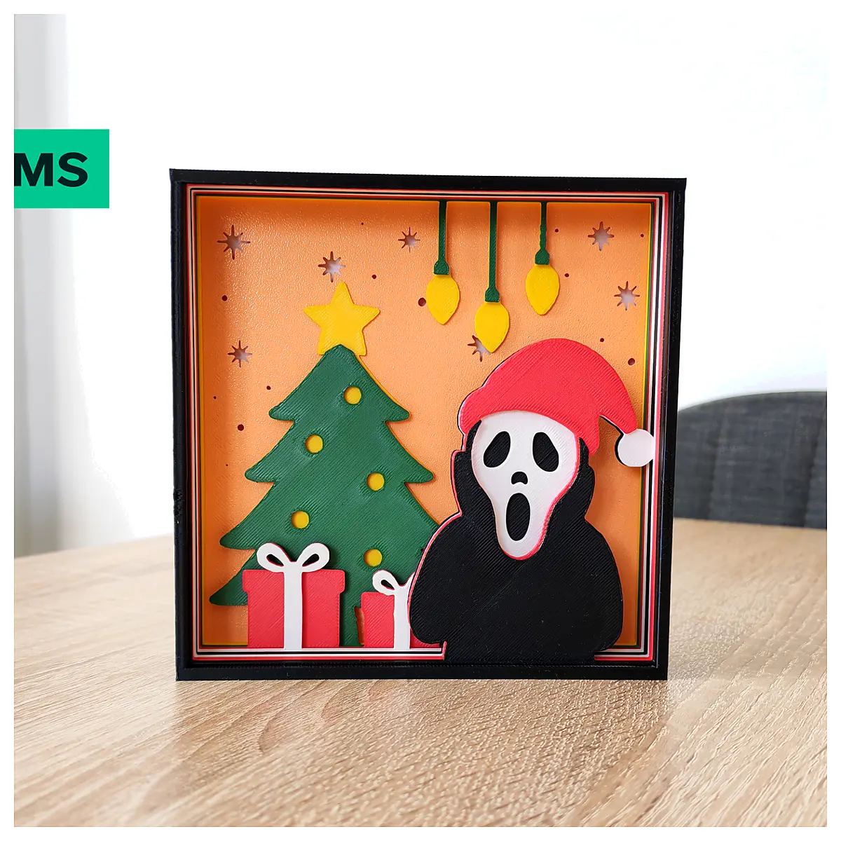Ghostbusters Silhouette Box Decorations Festive Shadow Art Ornament Christmas Decor