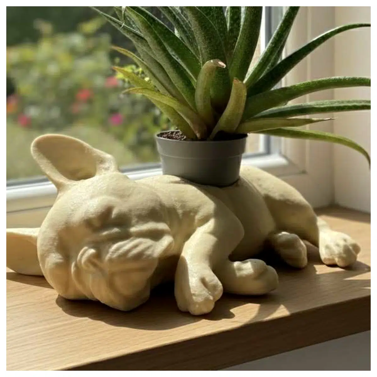 French Bulldog Planter Pet Pot Dog House Creative Home Decor Food Bowl Toys Ideal for Small Dogs