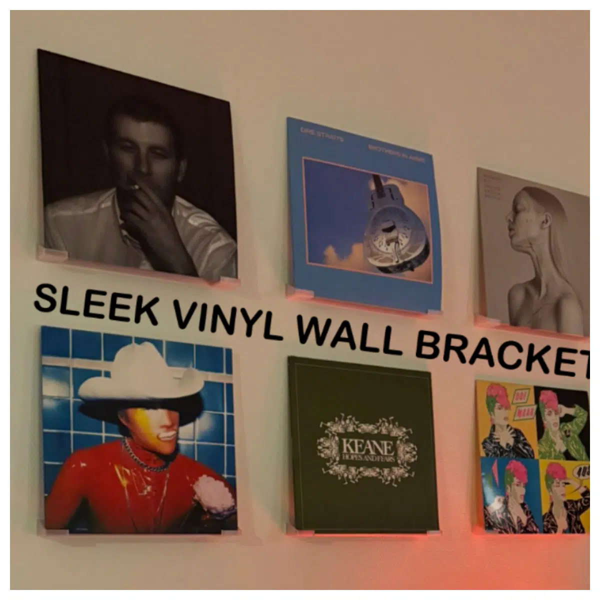 Vinyl Record Display Stand Wall Mount Record Collection Holder Decorative Wall Music Lover Accessory