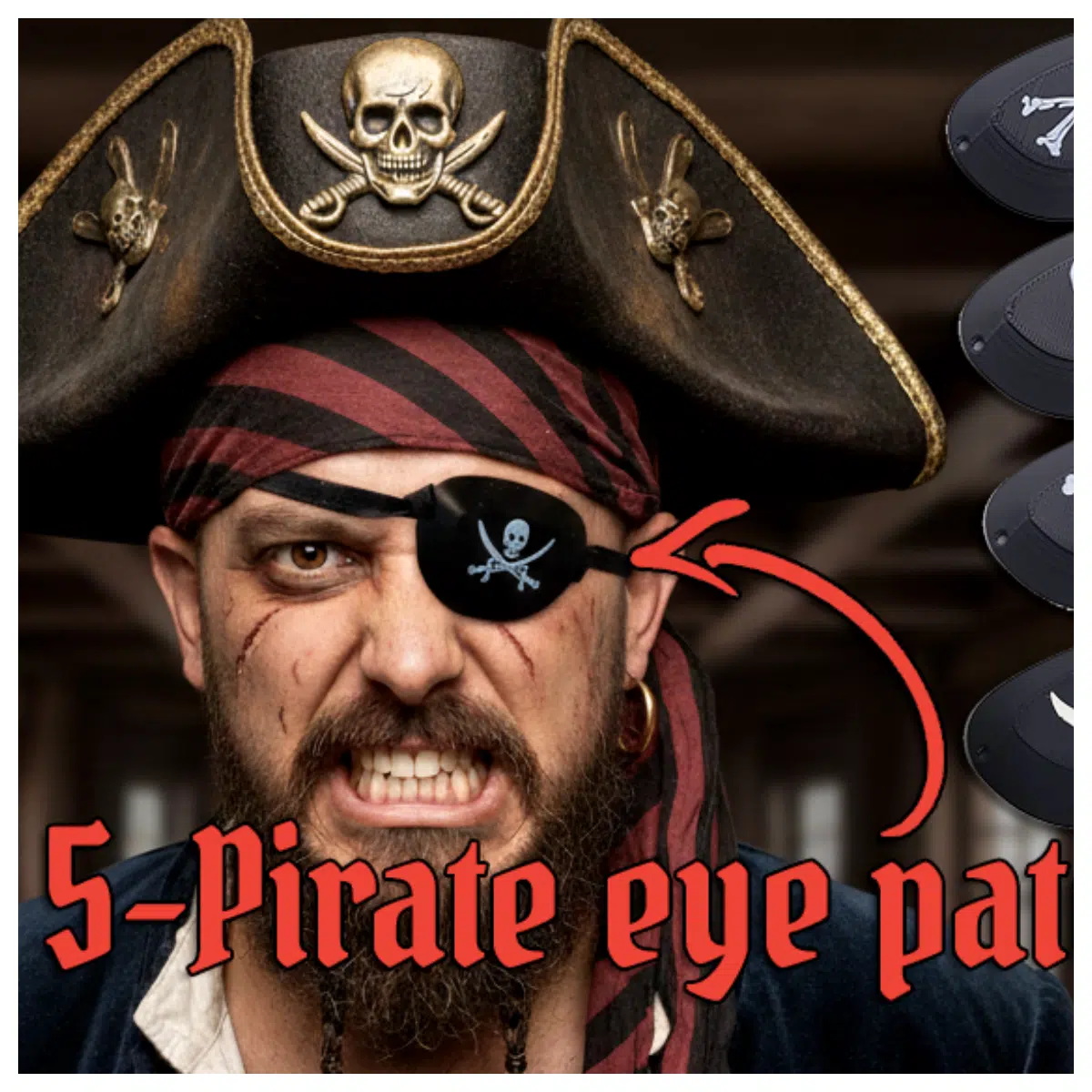 Pirate Eye Cover Costume Role Play Party Accessories Halloween Decoration Adult Child Pirate Theme