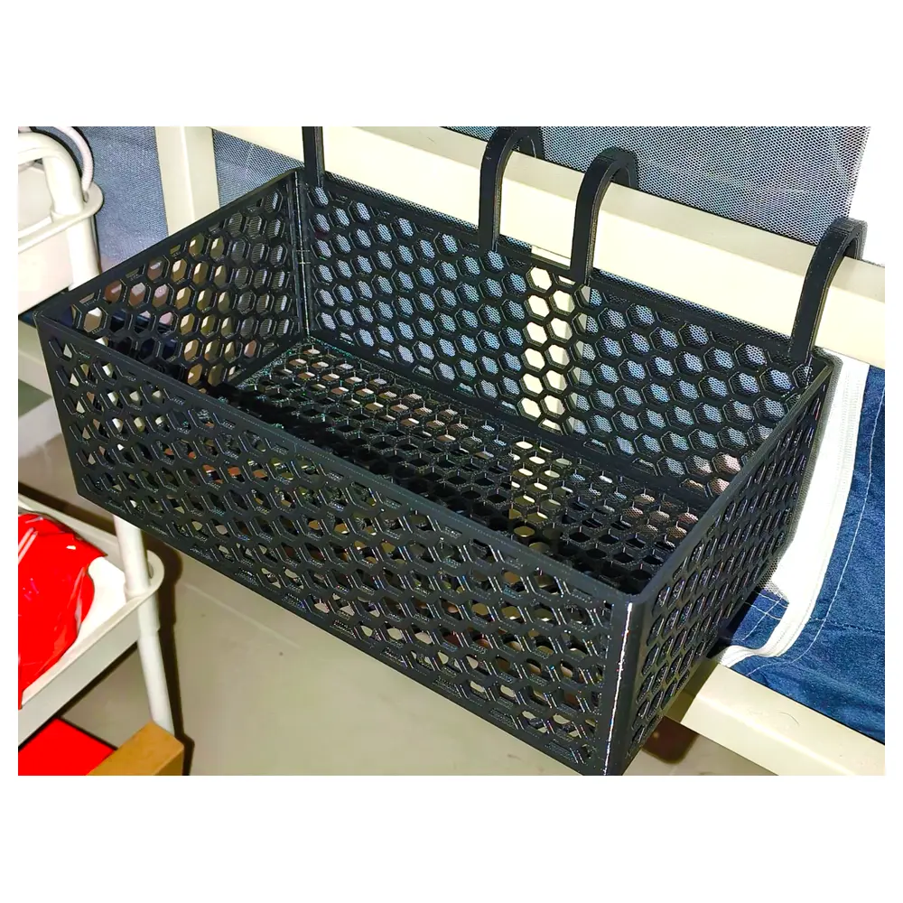 Bedside Hanging Organizer Wall Mounted Shelf Bedroom Storage Hooks Multi Tiered Basket Hanging Shelf Home Decor