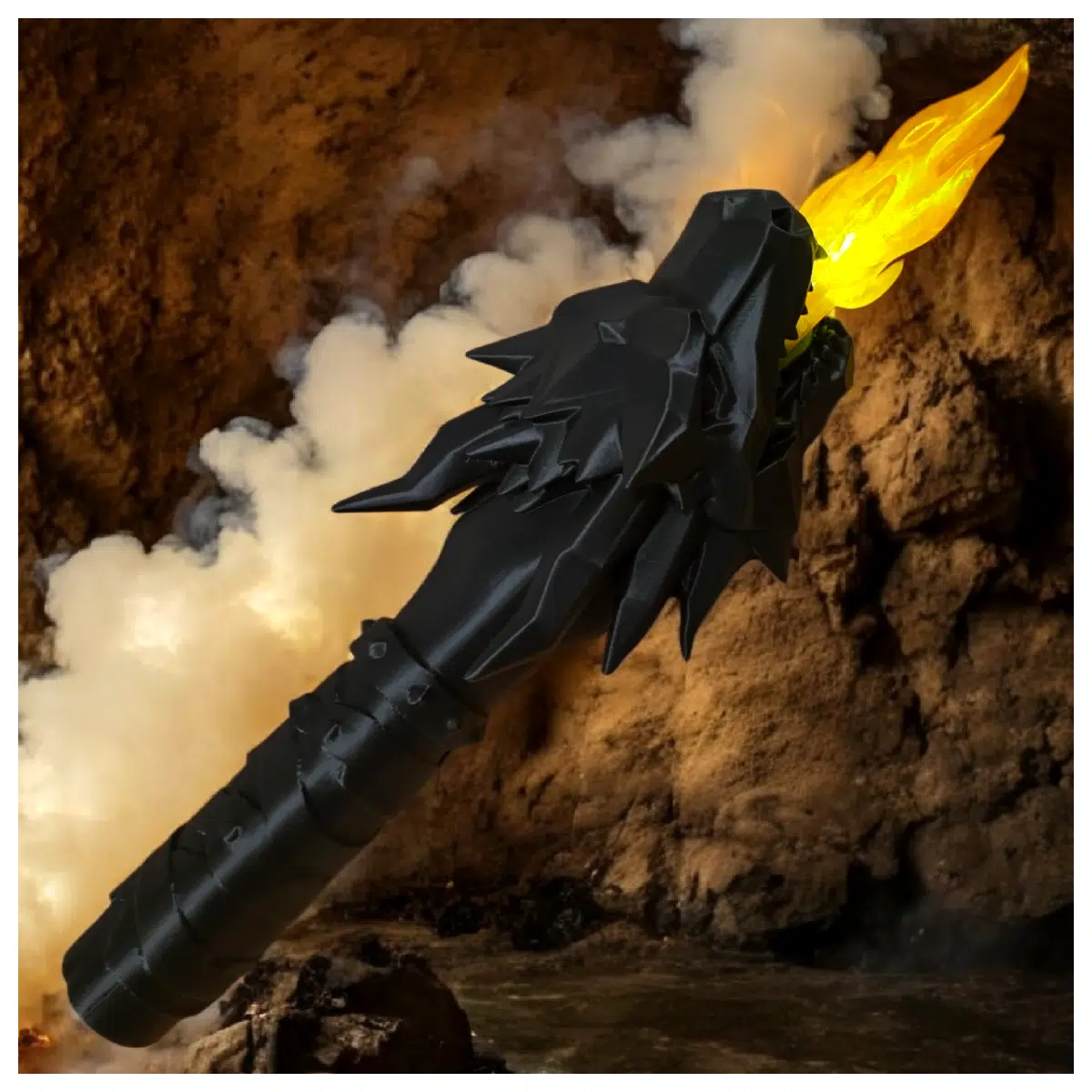 Dark Dragon Breath Torch Ornament Dark Dragon Flame Lamp Decoration Game Prop Roleplay Collectible Dragon Accessories
