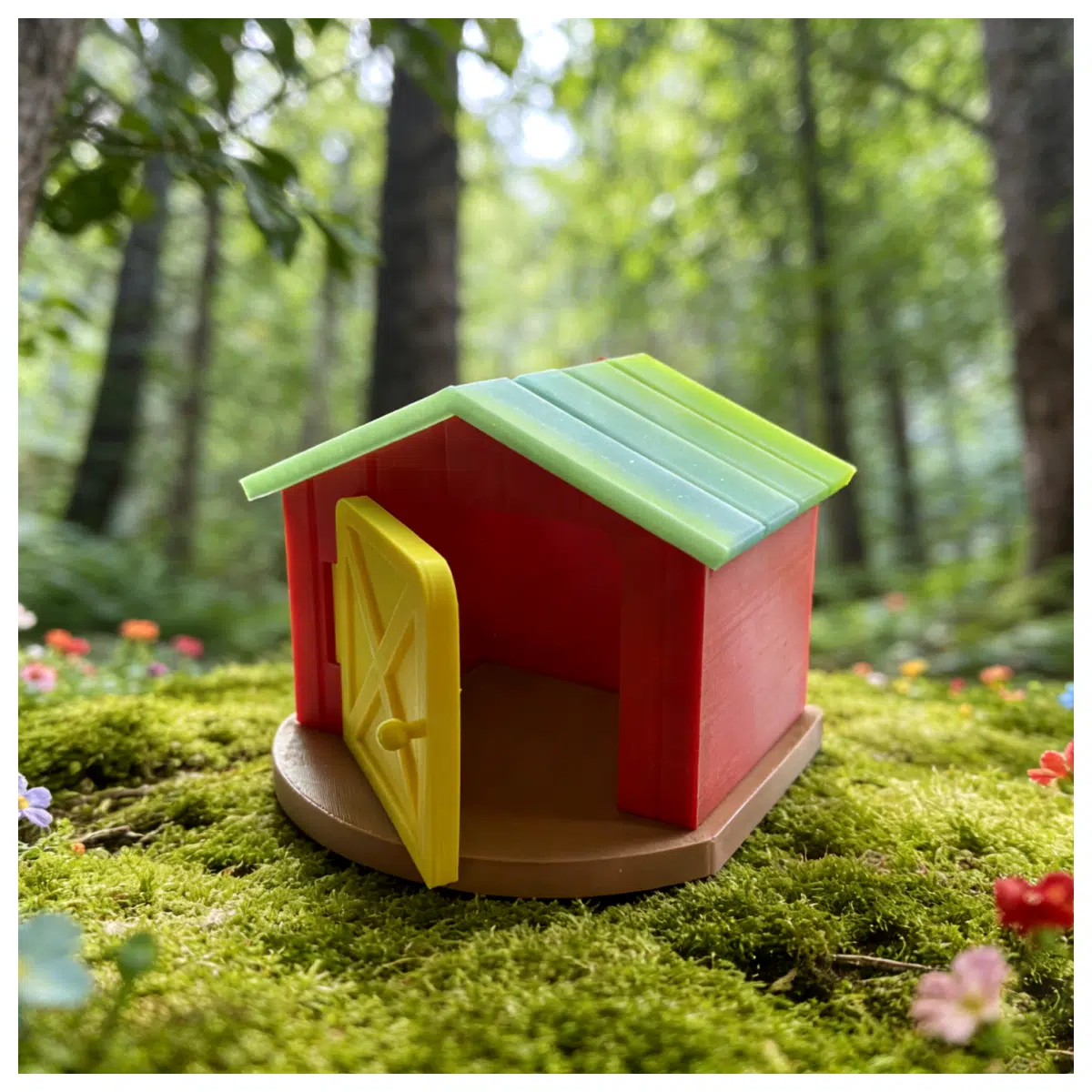 Miniature House Storage Box Display Stand Desktop Organizer for Figurines Collectibles Home Decor