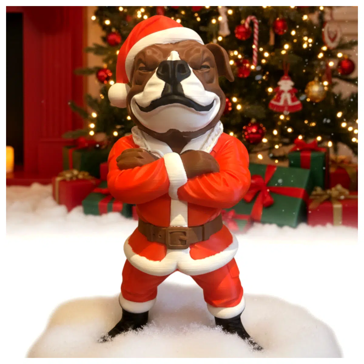 Crunchy Bone Christmas Dog Toy Bull Terrier Treat Chew Toy Dog Treats Pet Snacks