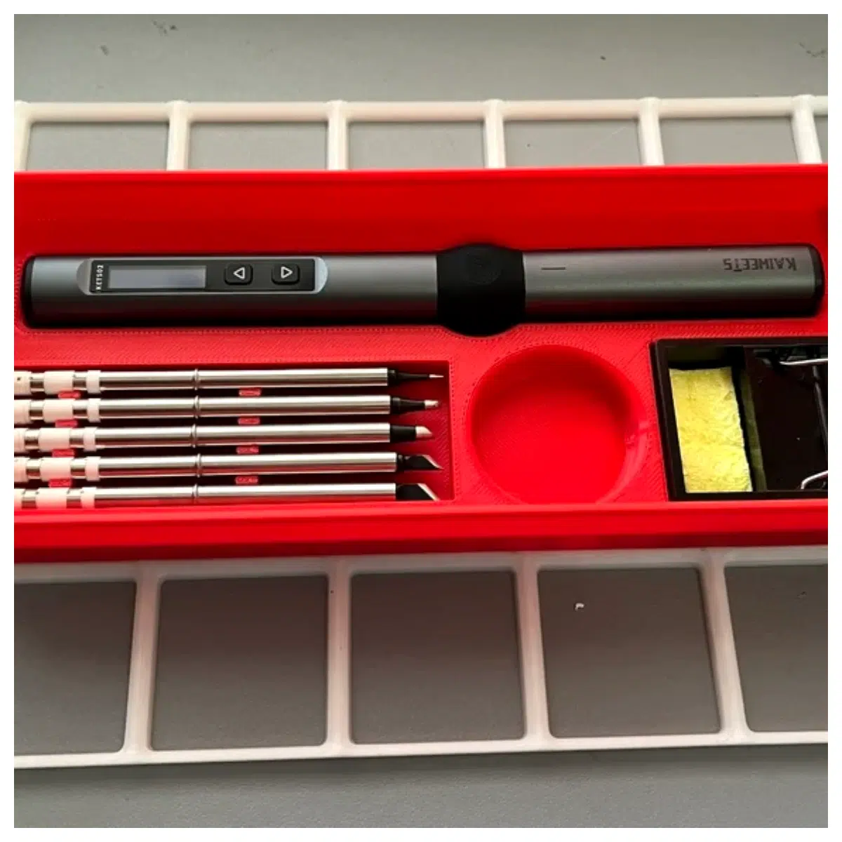KET02 Soldering Pen HS 01 Organizer Accessories Mini Cable Management Gridfinity Parts Electronics Storage