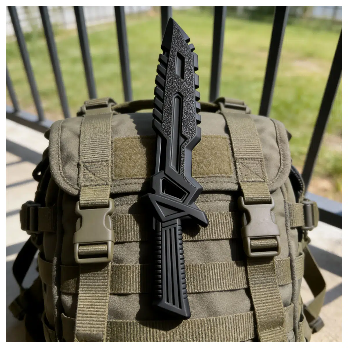 Perforated Ribbed Tactical Long Tactical Outdoor Survival Hiking Hunting Accessories Blade Replacement