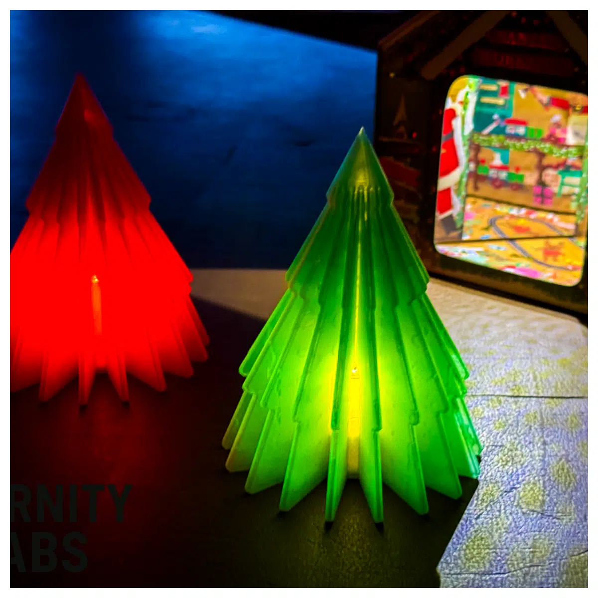 Mini Candle Christmas Tree Decoration Desktop Ornament Festive Gift Christmas Decor Holiday Display Miniature Candle