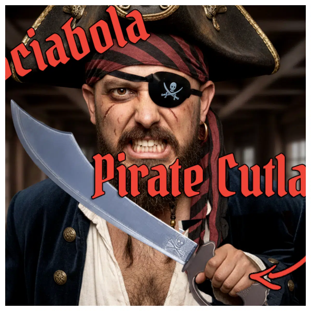 Pirate Cutlass Cosplay Costume Carnival Props Roleplay Outfit Festival Decoration