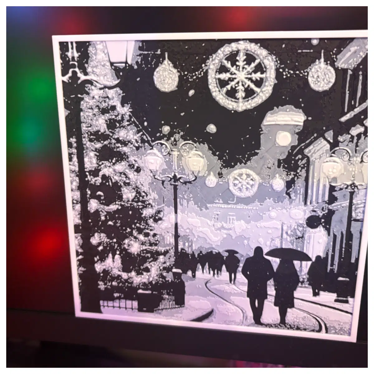 Christmas Walk Frame 160160 Painting Decor Festive Poster Christmas Gift Wall Art