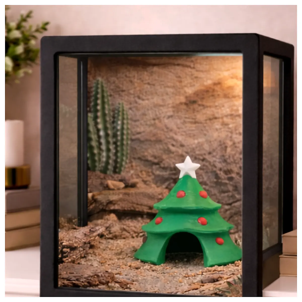 Christmas Tree Decoration Festive Glass Container Holiday Decor Christmas Display Festive Placement Christmas Gift Decoration Accessories