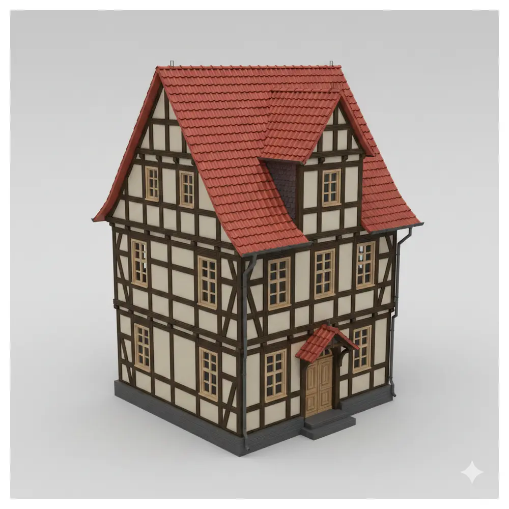 Half Wood Structure Model Kit DIY Building Model Assembly Toy Construction Set Parts