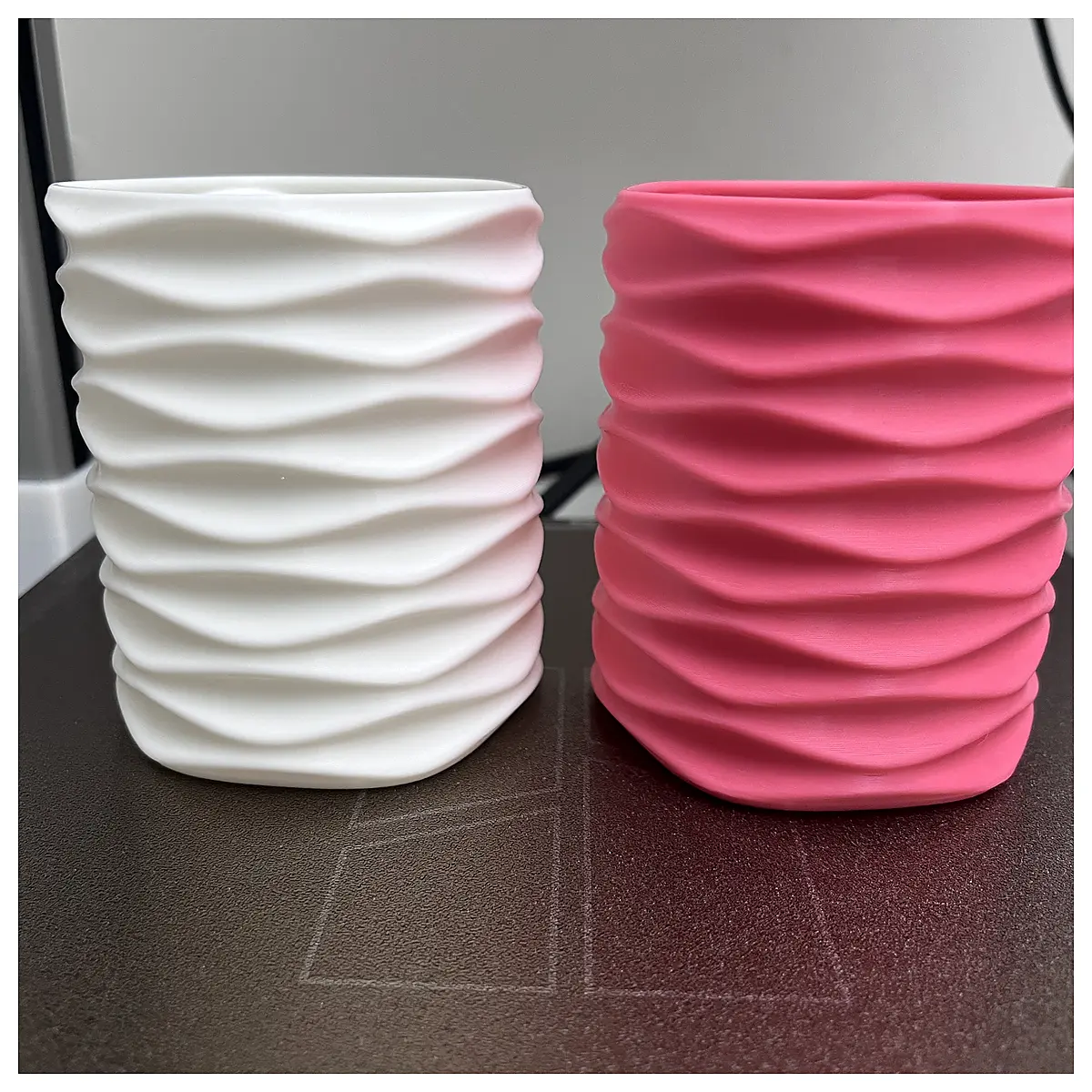 Wave Ripple Pen Holder Planter Cup Creative Home Decor Ceramic Plant Pot Storage Modern Minimalist