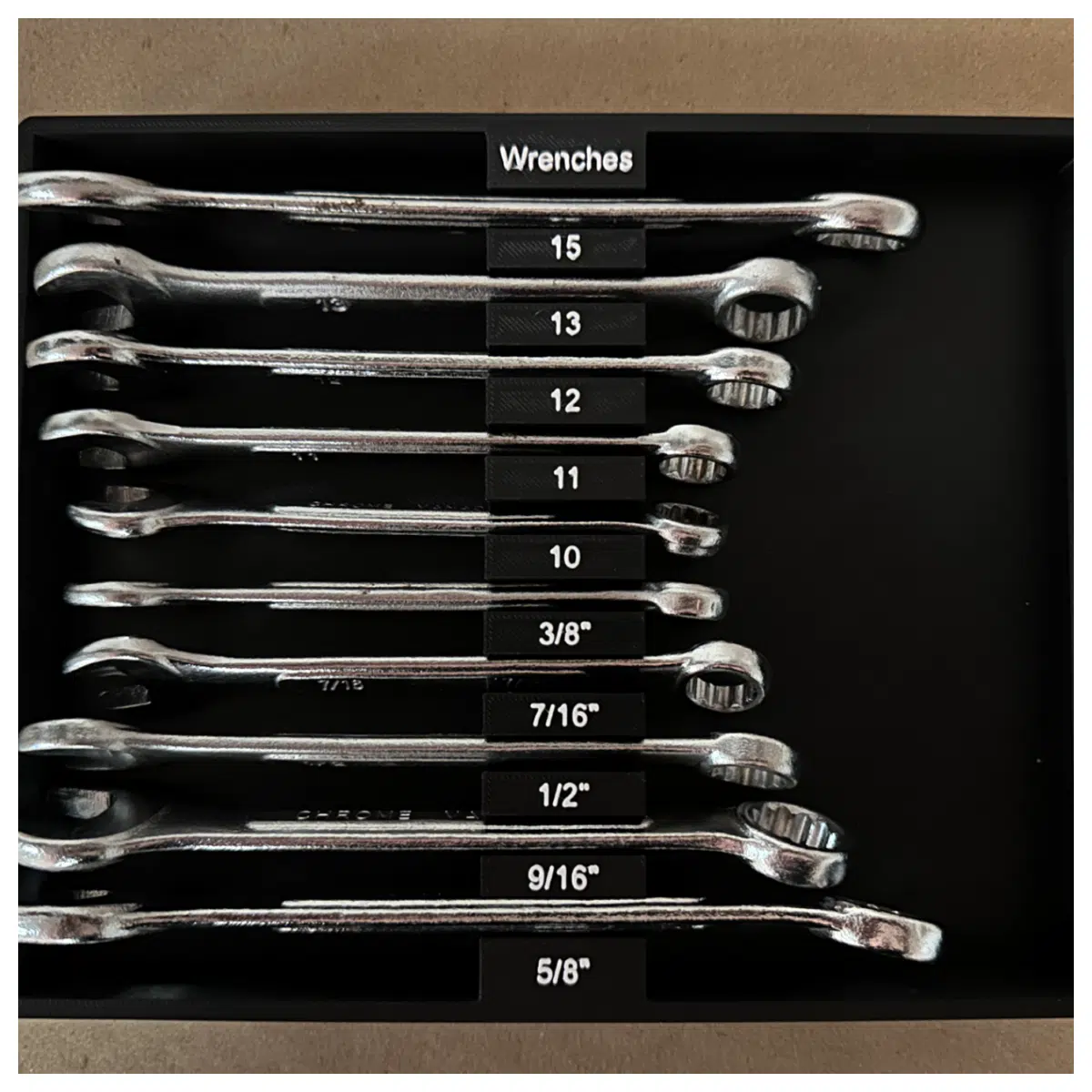 GridFinity Wrench Organizer Tool Storage Box Automotive Repair Parts Wrench Storage Case Mechanics Tool Organizer