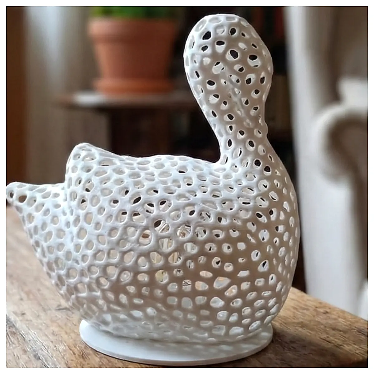 Voronoi Pattern Lanterns Swan Design Multi faceted Lighting Decorative Illumination Home Decor Universal Fixture Parts