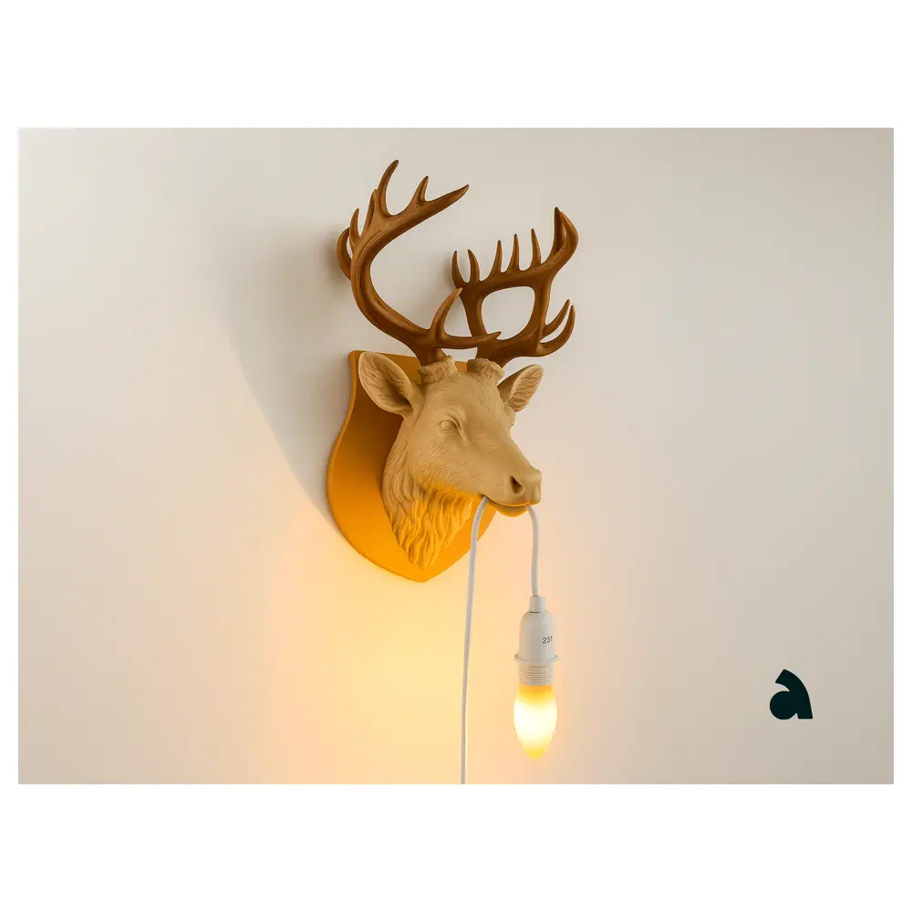 Realistic Deer Wall Decoration Indoor Lighting Hanging Living Room Bedroom Decor