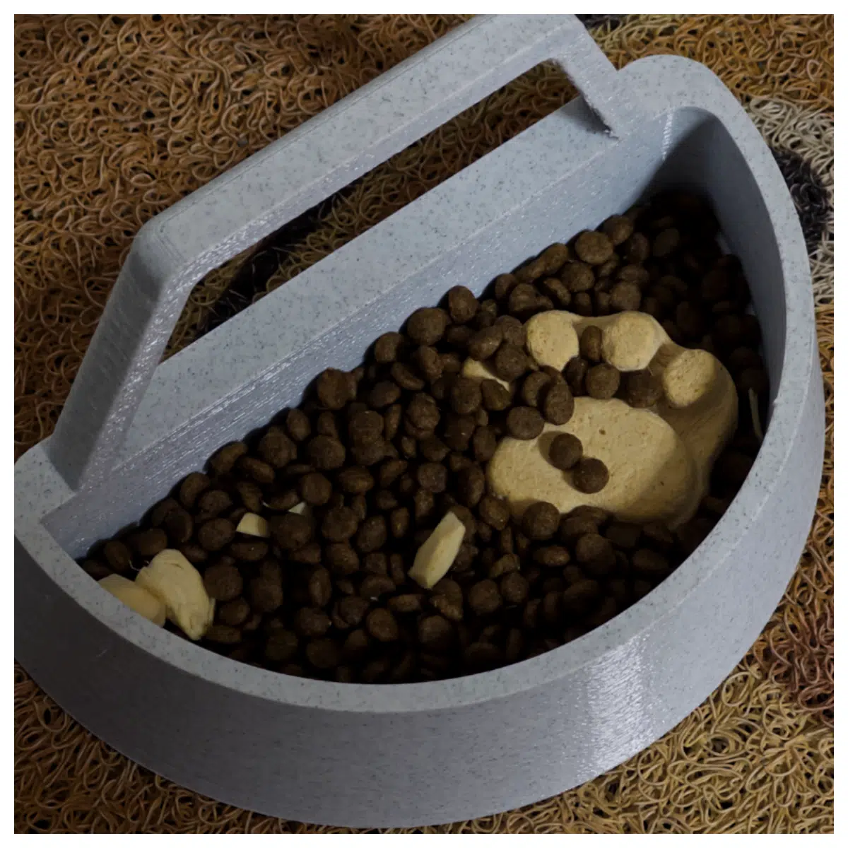 Cat Food Bowl with Handle Automatic Feeder Pet Food Dish Clean Easy Wash Multi Functional Pet Supplies