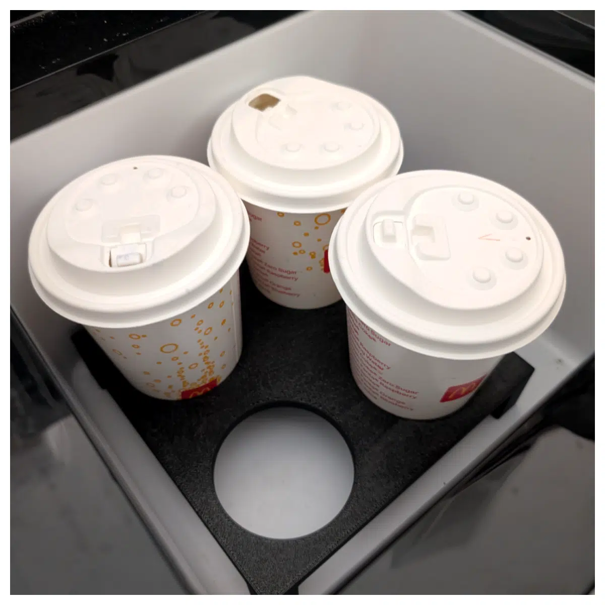 Car Fridge Tray 4 Cup Holder Insert Auto Interior Accessories Fridge Support Shelf Car Parts