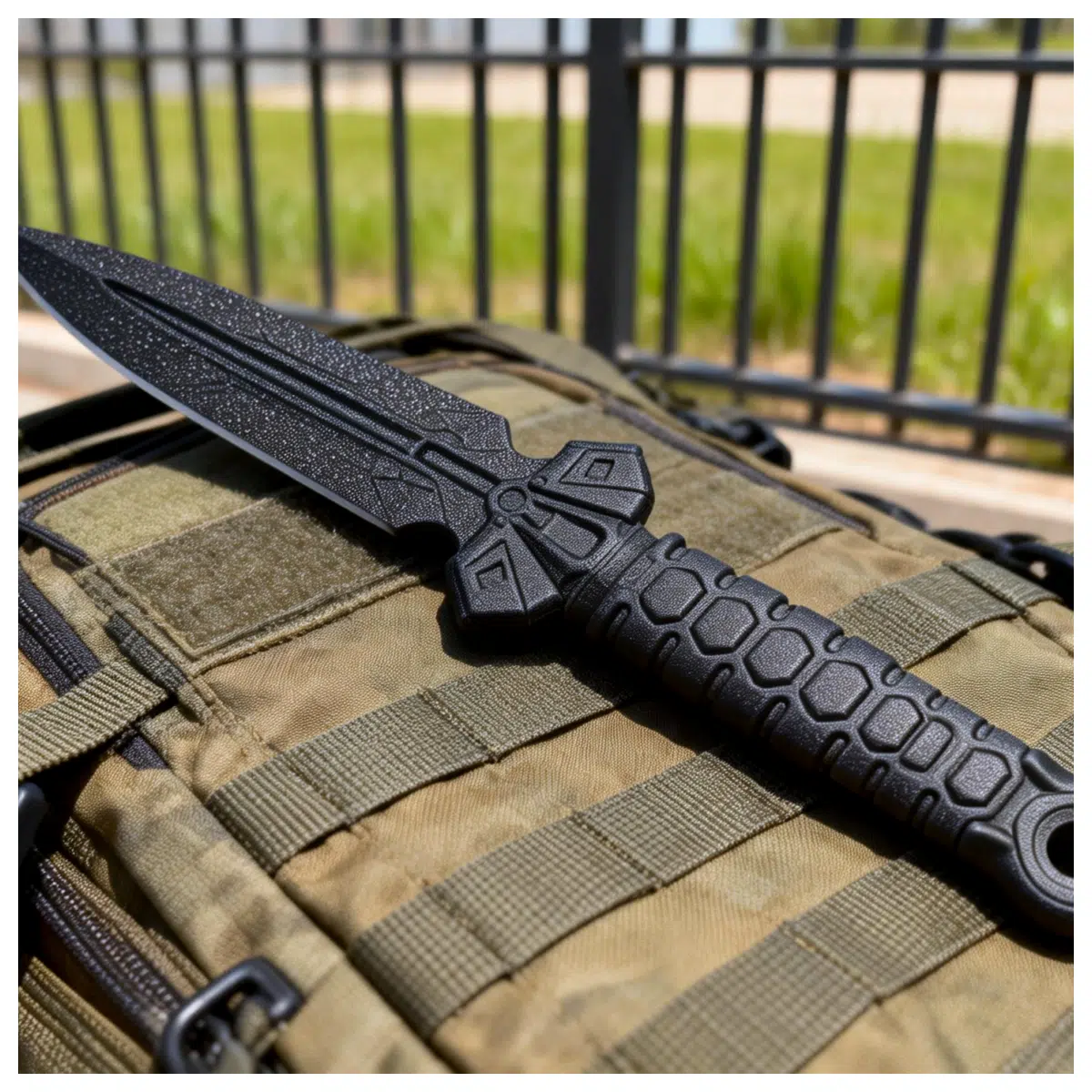 shell texture perforated tactical survival tool camping gear outdoor equipment hunting accessory EDC blade