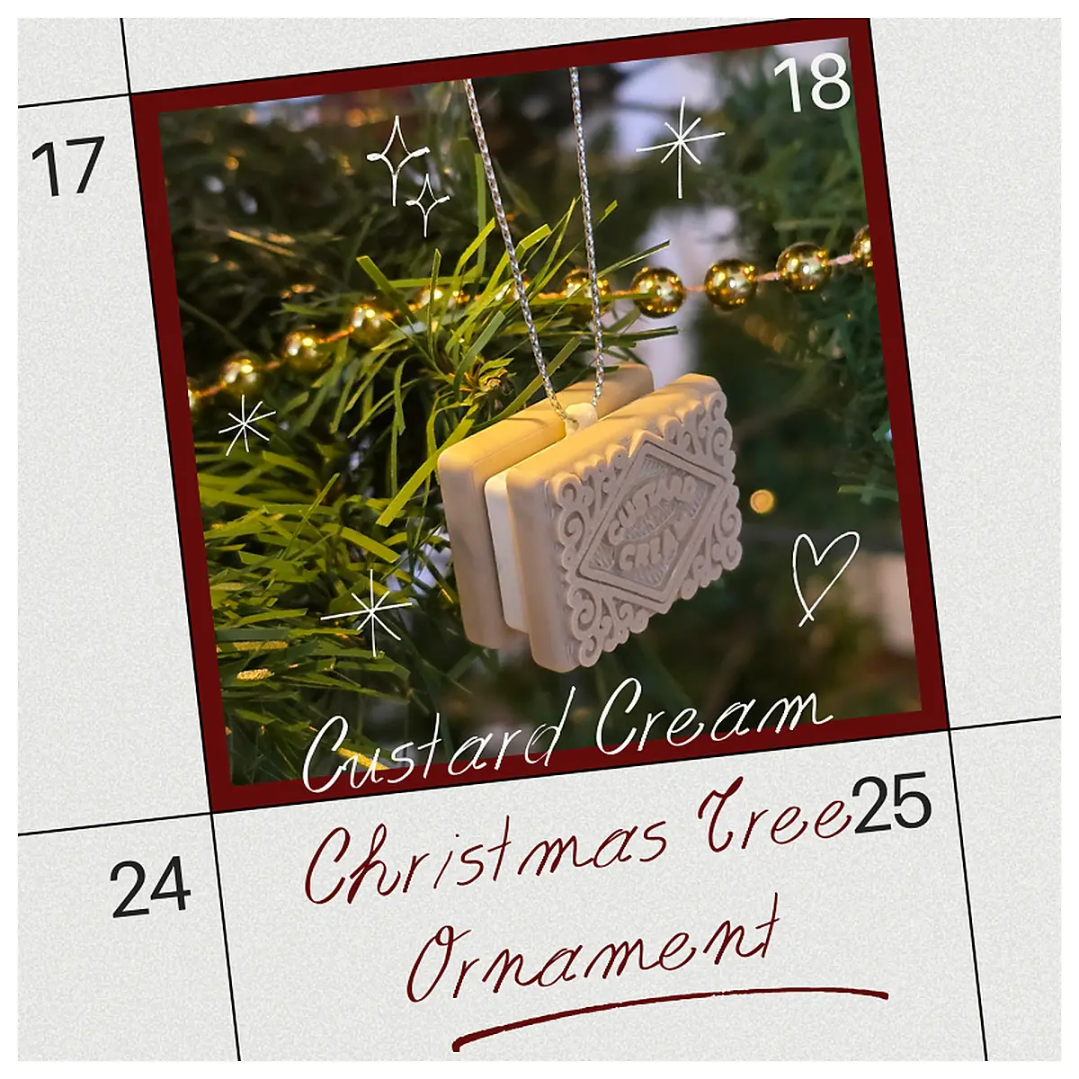 Cream Filled Cookies Christmas Ornament Festive Cookies Christmas Gift Cream Cookies Christmas Treats