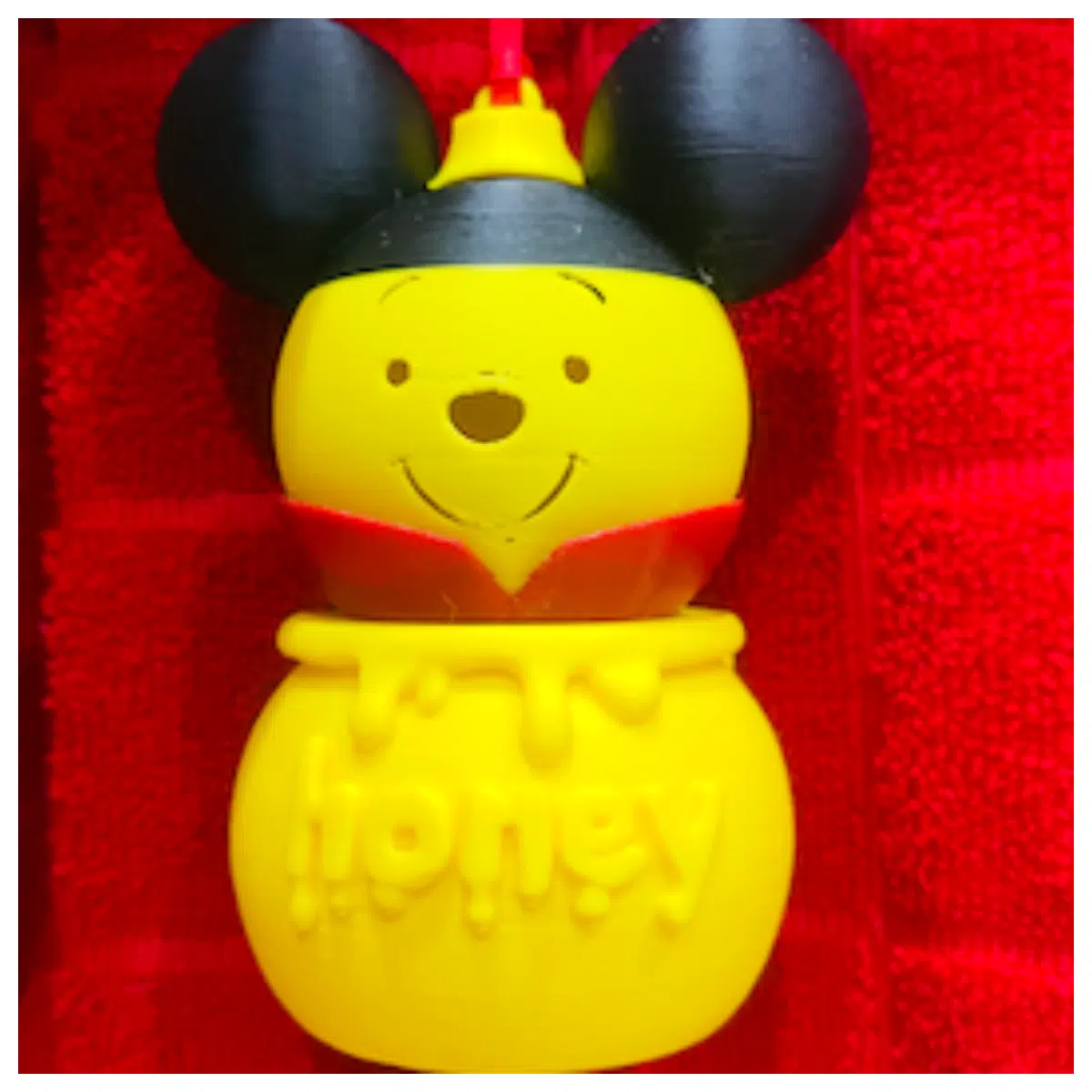Christmas Winnie the Figurine Holiday Decoration Christmas Gift Honey Pot Style Festive Miniature Figure