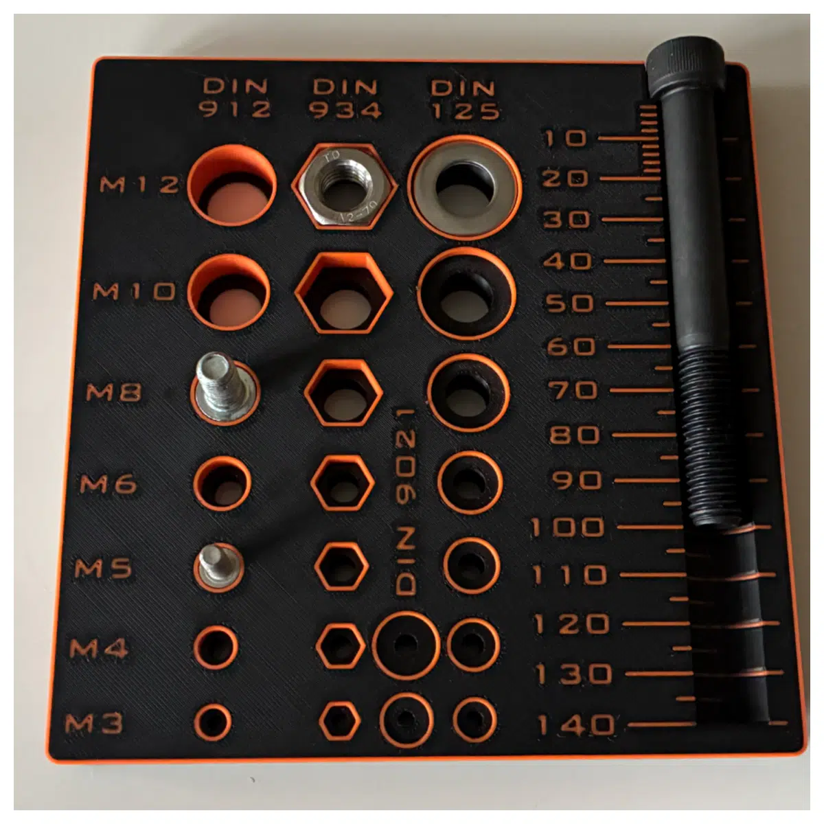 DIN 912 Screw Measuring Tool Screw Measurer Screw Length Ruler Screw Dimension Standard Measuring Tool Accessories