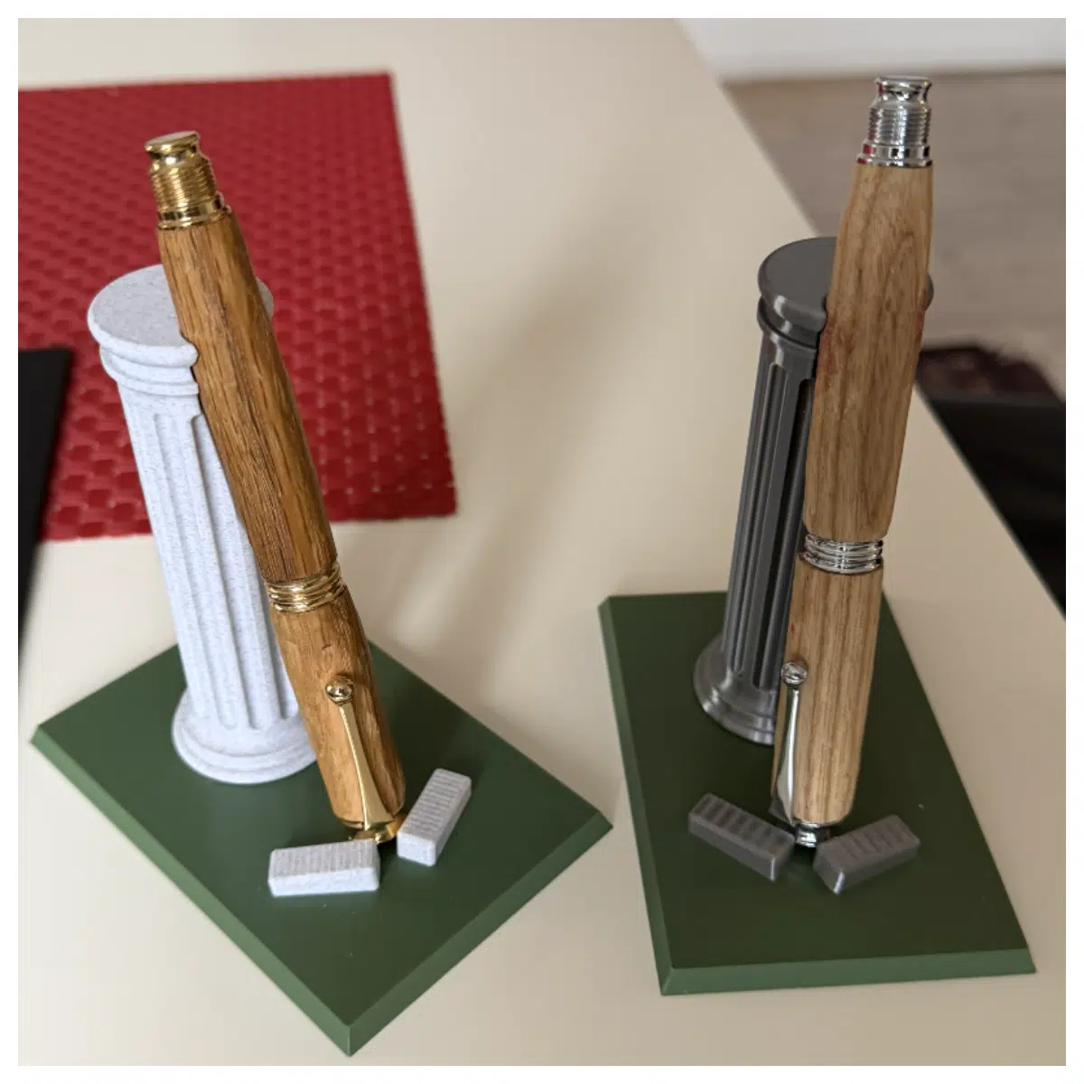 Marble Column Pen Holder Desk Organizer Office Decor Creative Gift Multi Functional Pen Holder Simple