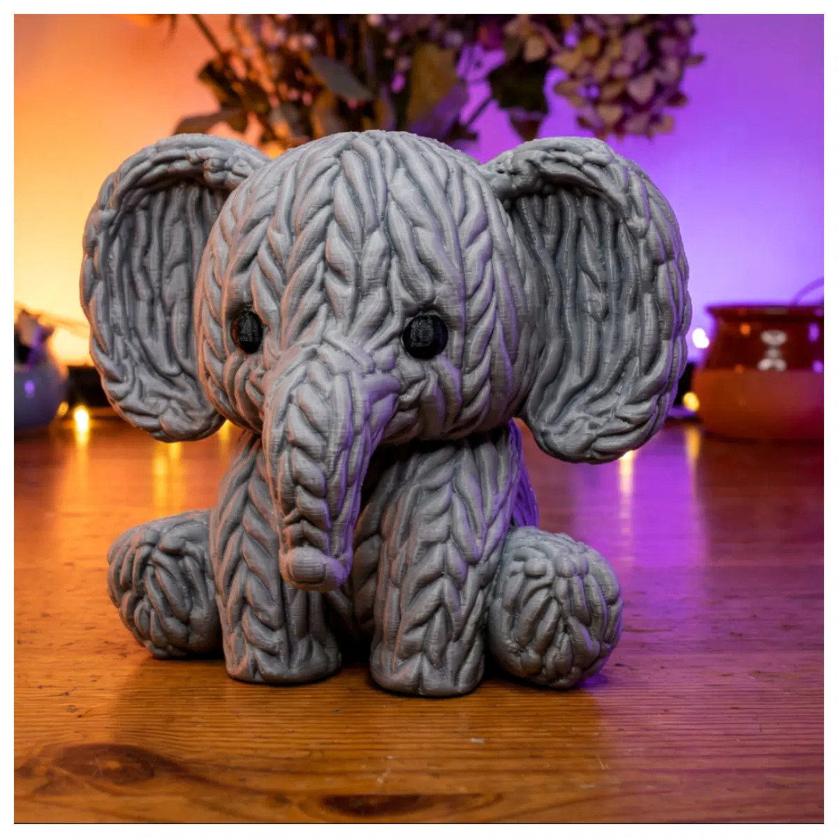 Knitted Little Elephant Plush Toy Soft Comfortable Kids Gift Parental Interaction Toy