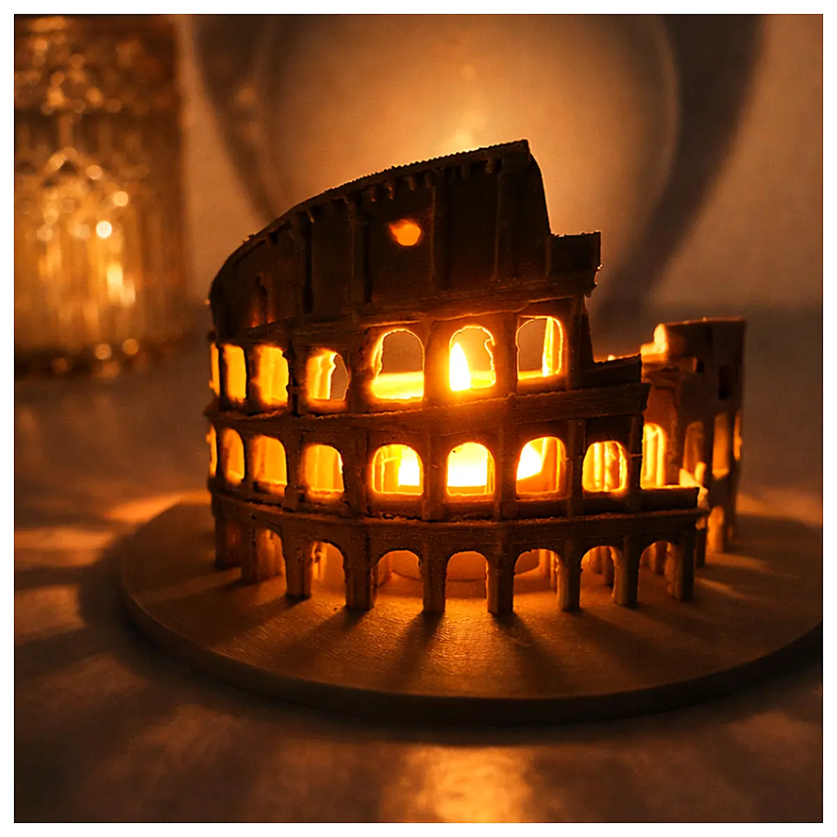 Colosseum Tea Roman Style Candle Holder Decorative Accent Gift Home Decor Festive