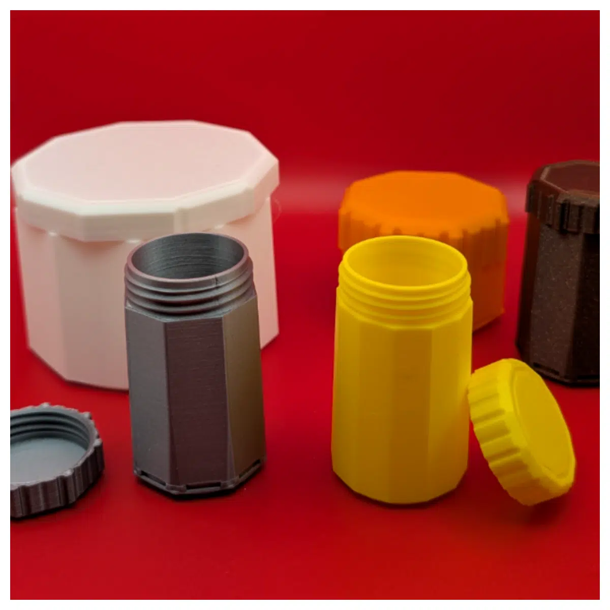 OctaTwist Travel Can Threaded Container Seal Container Outdoor Activities Camping Hiking Container Accessories
