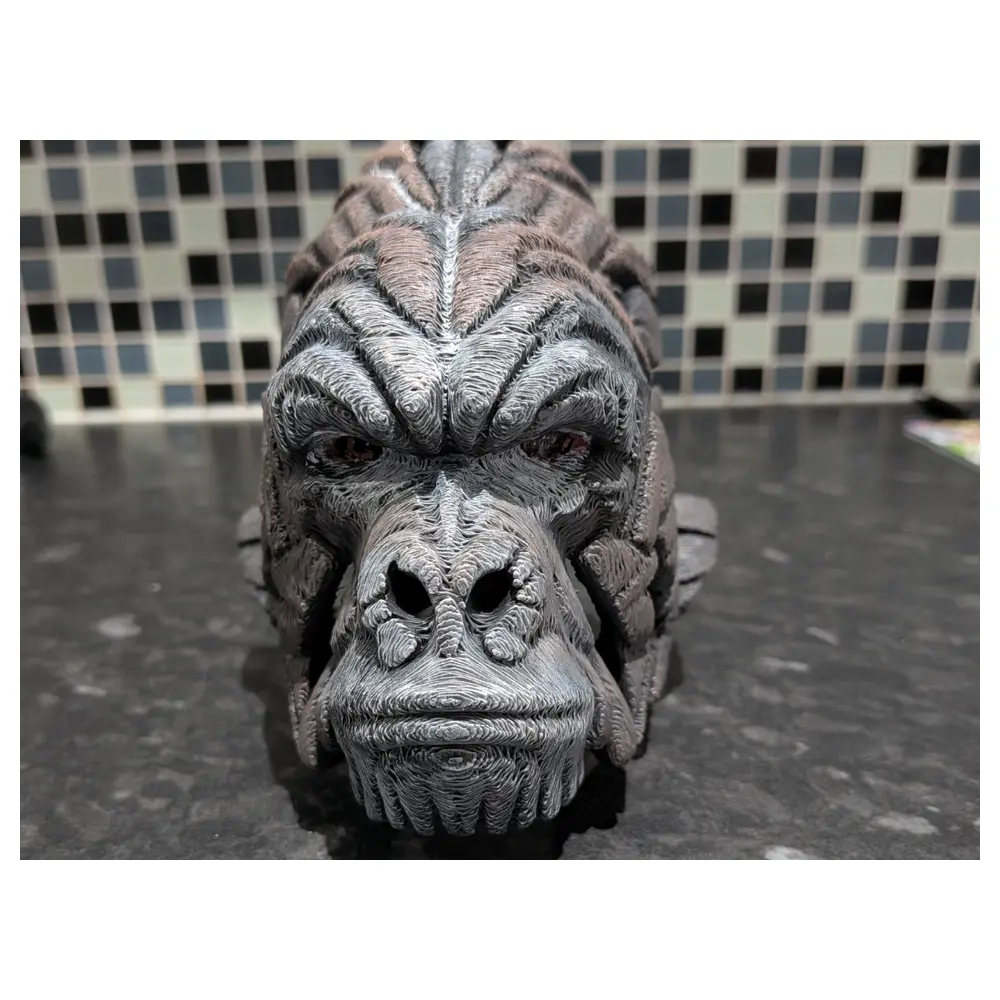 Fluffy Gorilla Head Toy Realistic Animal Plush Toy Novelty Kids Gift
