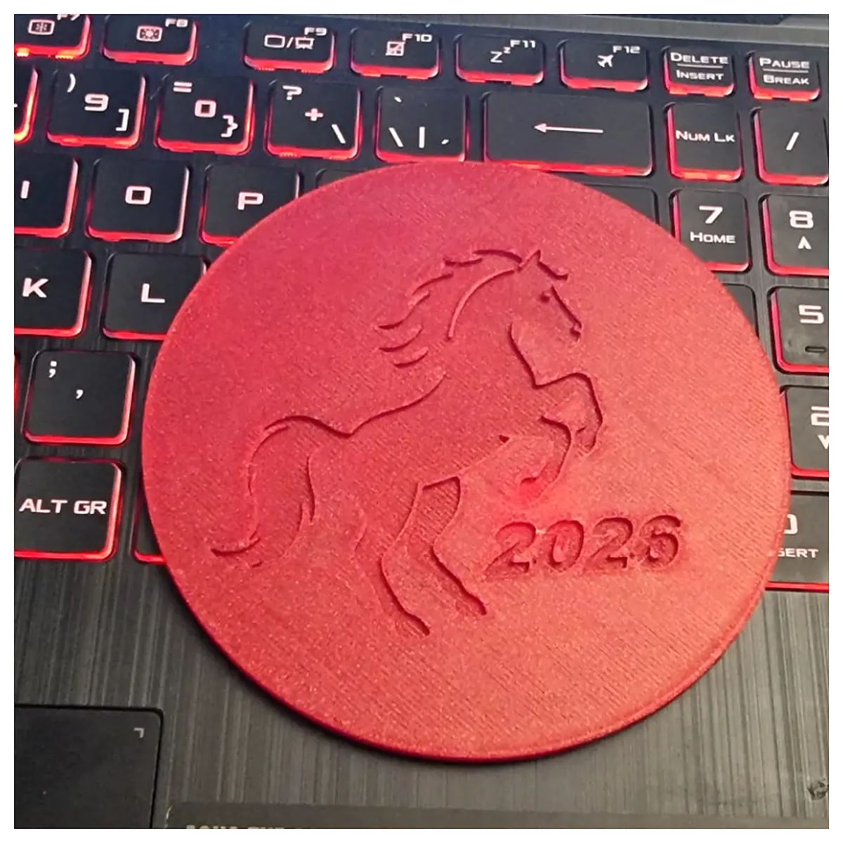 New Year Glass Coasters Year of the Horse Decoration Home Decor Glass Mats Gift Promotion