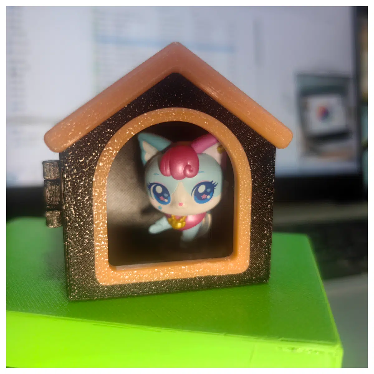 Dollhouse Hamster Nest Baby Animals Display Cute Cat Wish Meow Mini Hamster House Toy Cottage