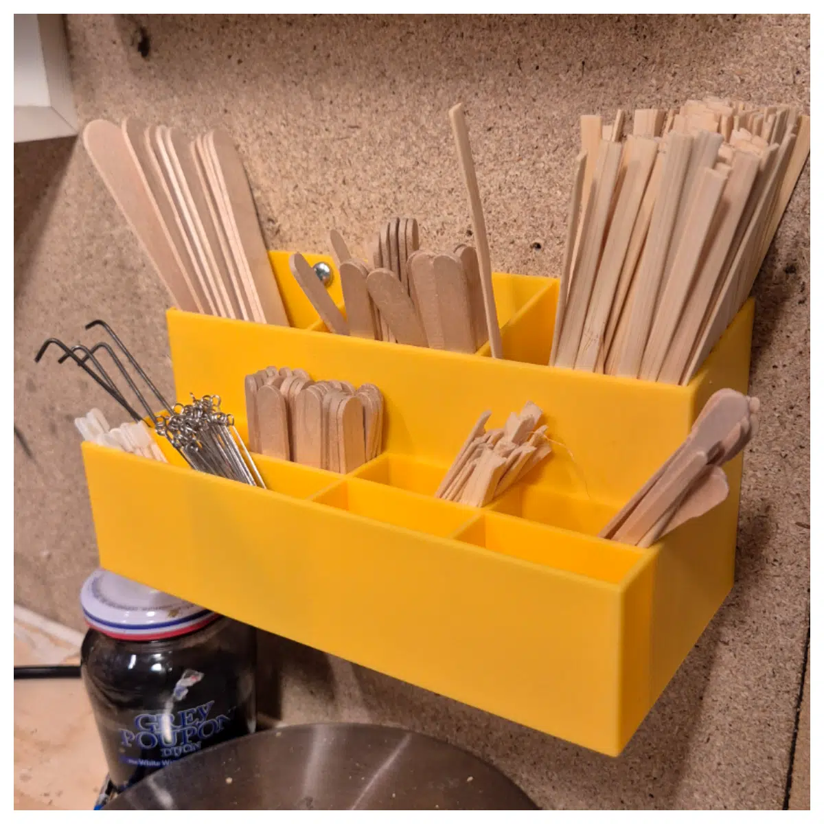 Wall Mounted Stirrer Holder Kitchen Storage Rack Shelf Wall Mount Kitchen Space Organizer Stirrer Fixer