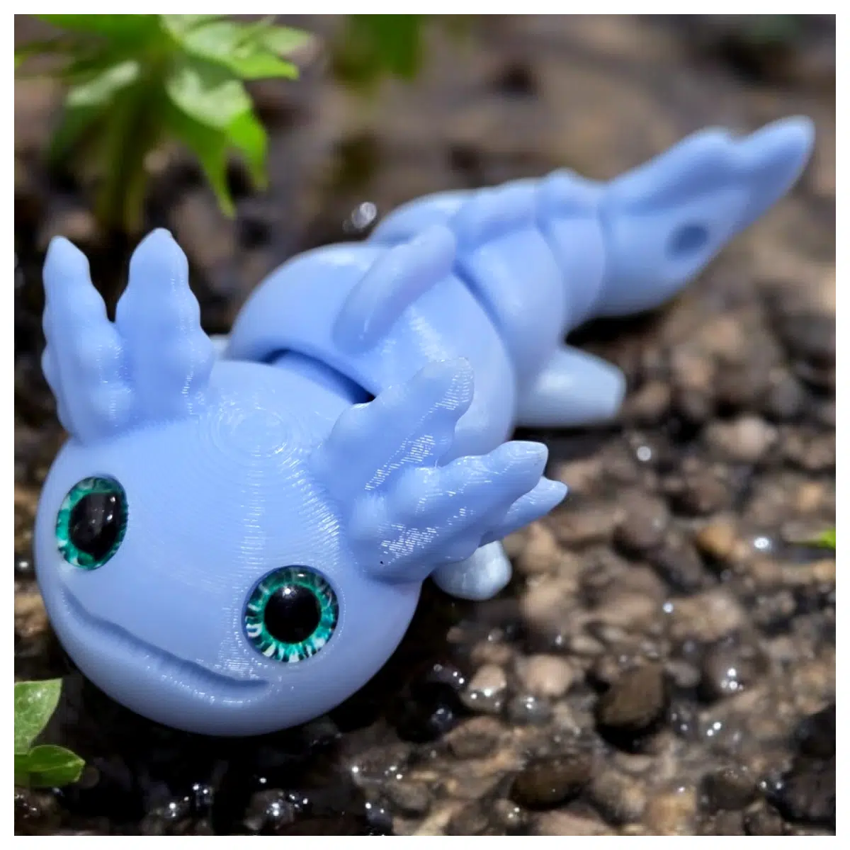 Newt Keychain 6mm Glass Eye Compatible Reptile Decor Lizard Toy Snake Accessory Mollusk Parts