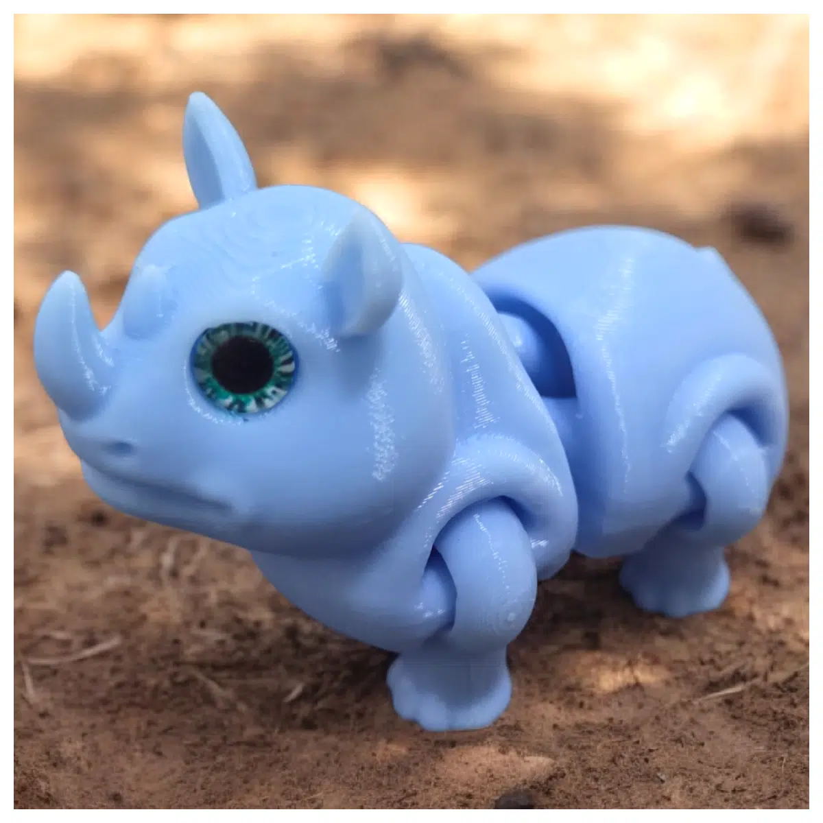 Moving Rhinoceros Model Toy 6mm Glass Eye Joint Children s Collectible Animal Figure Realistic Rhinoceros Animal Plush