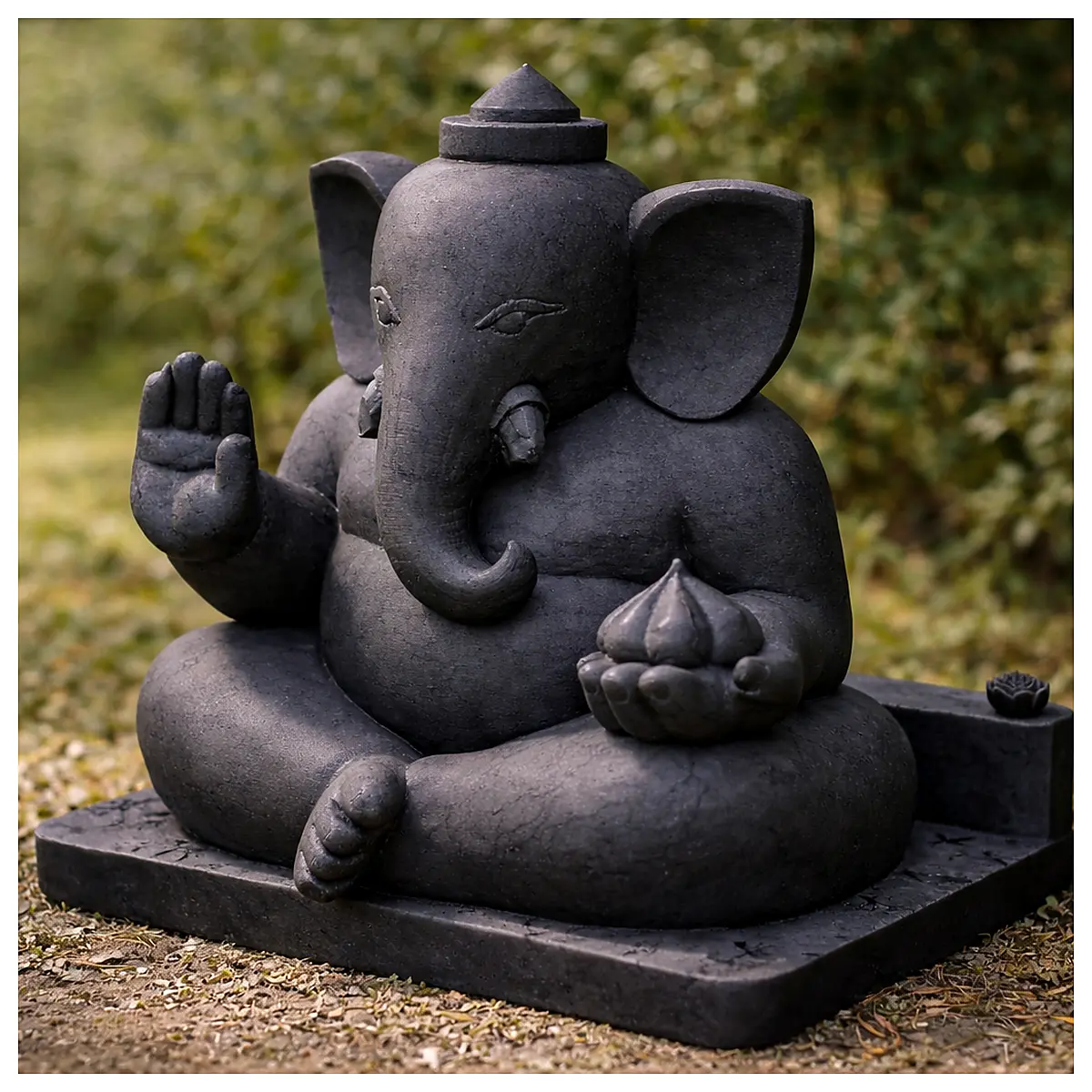 Elephant God Statue Ganesha Seated Buddha Figure Prayer Statue Repair Parts Accessories