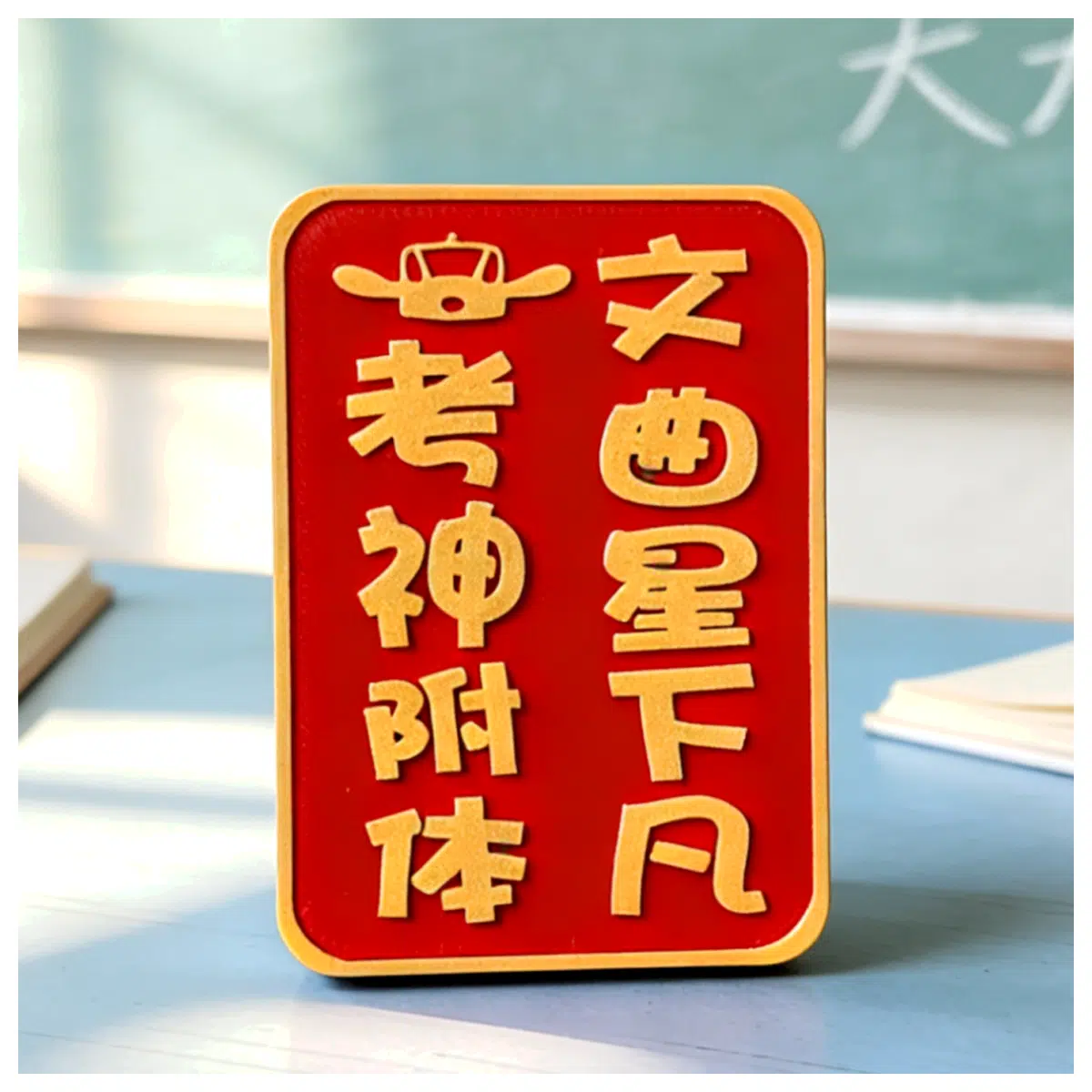 Exam God Blessing Decor Wenquxing Desktop Figurine Ace Exams Student Gift Creative Wish Frame Study Success