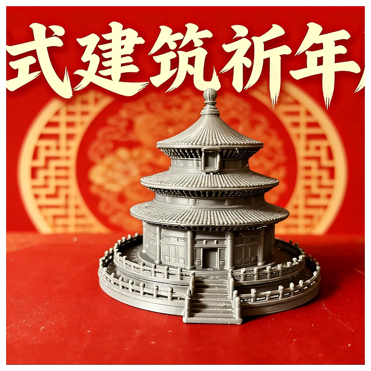 Ancient Architecture Qi Nian Dian Home Decor Fish Tank Bonsai Landscape Design Decoration Creative Home