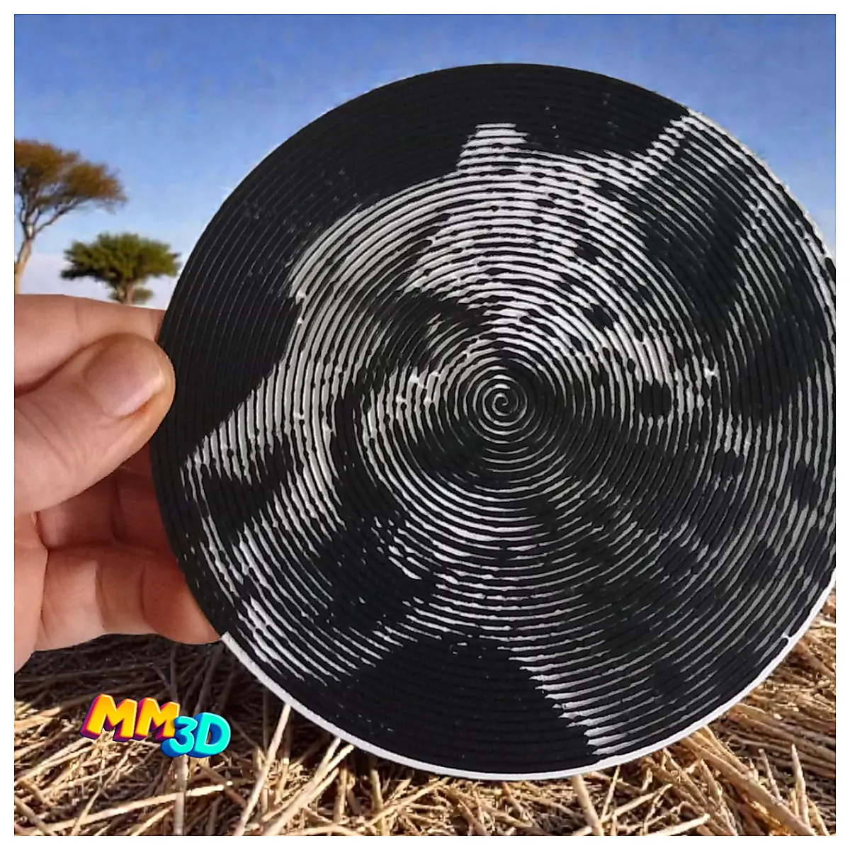 Spiral Disk Cheetah Head Illusion Art Gaming Accessories Virtual Reality Visual Effects 3D Rendering Game Props