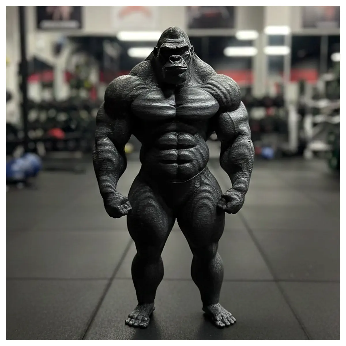 Fitness Gorilla Statue Muscular Art Figure Decor Sports Gift Fitness Gorilla