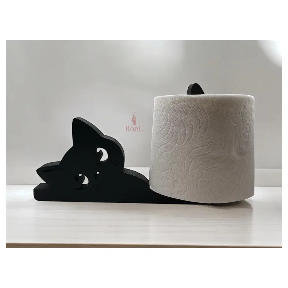 Cat Toilet Paper Holder Cute Creative Pet Paper Towel Rack Bathroom Organizer Stylish Modern