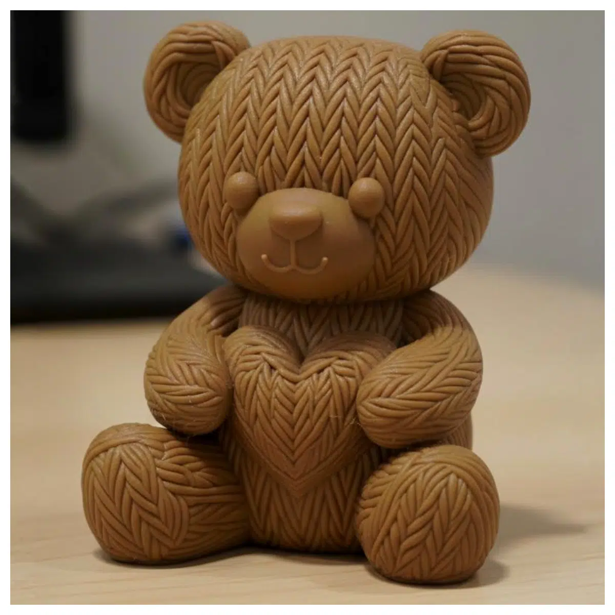Valentine s Day Gift Knitted Bear Plush Toy for Girlfriend Boyfriend Festive Surprise Decoration
