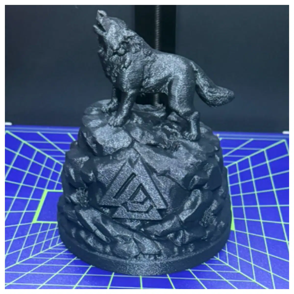Odin s Wolf Statue Valknut Sculpture Norse Mythology Art Figurine Decorative Art Collectible