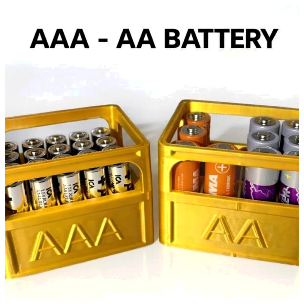 Battery Storage Box AAA AA Battery Organizer Box Charging Case Holder Multi Use Storage Box Battery Compartment Charging Accessory Storage