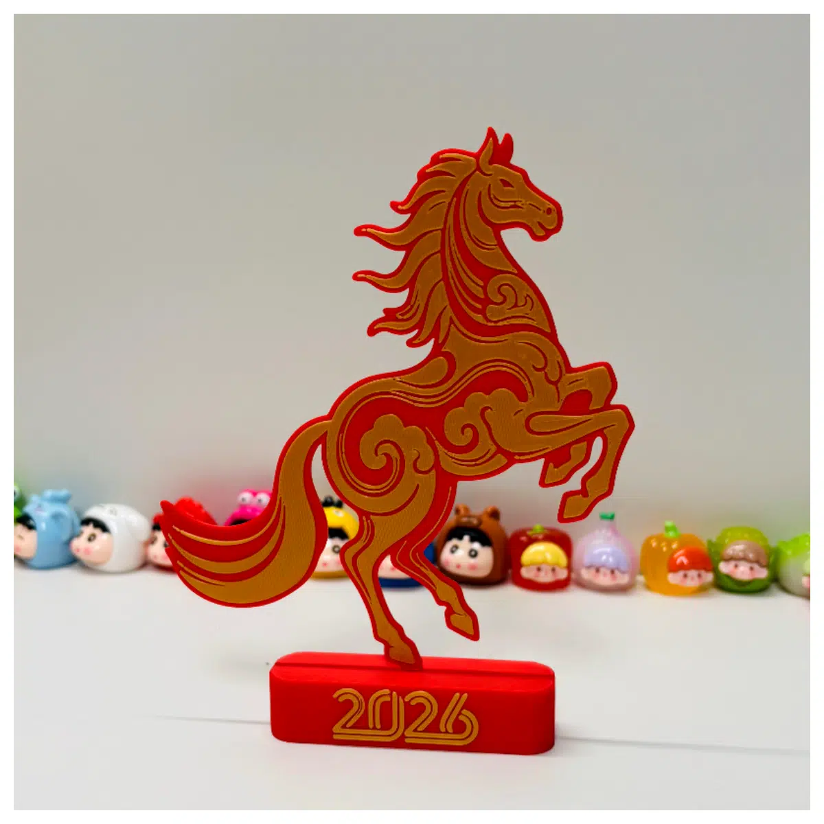 2026 Year of the Horse Desktop Decoration Realistic Horse Figurine New Year Gift Home Decor Festive Ornament