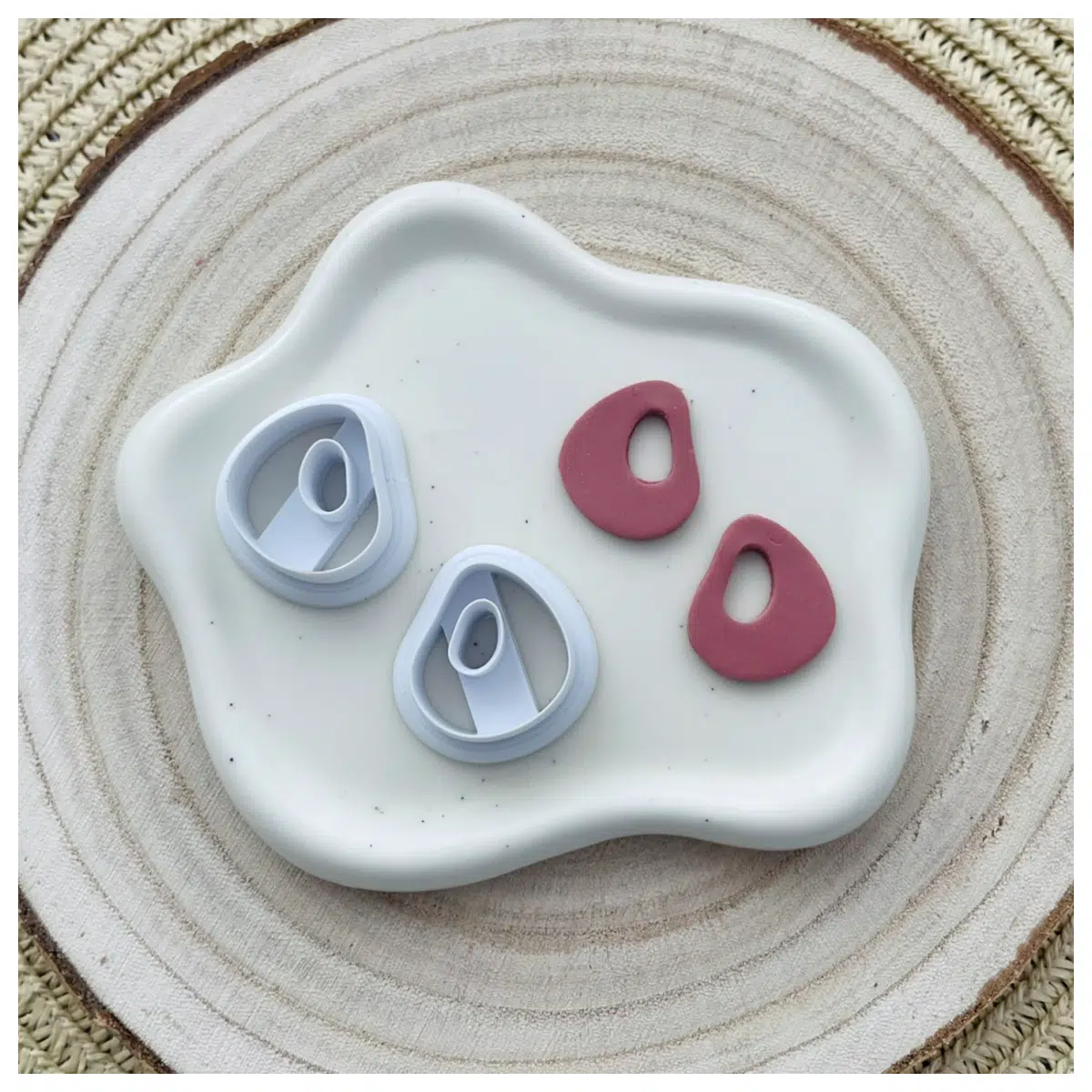Geometric Soft Clay Earring Cutter Sculpting Tool Handmade Jewelry Making Soft Clay Cutting Shaping Accessory Crafting Supplies