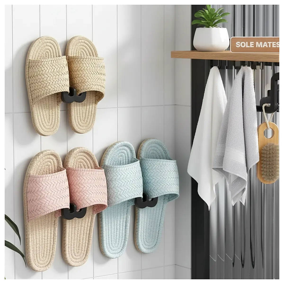 Wall Mounted Shoe Rack Shelf Hanging Shoe Organizer Indoor Shoe Storage Multi Tiered Display