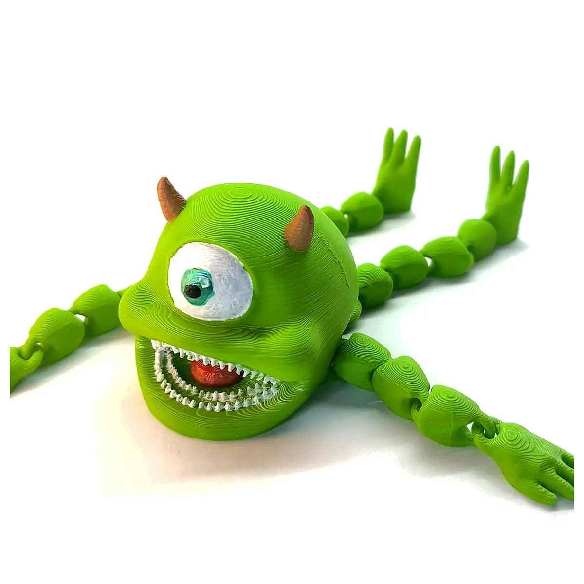 Moving Joints Mike Wazowski Plush Toy Animation Figure Jointed Character Collectible